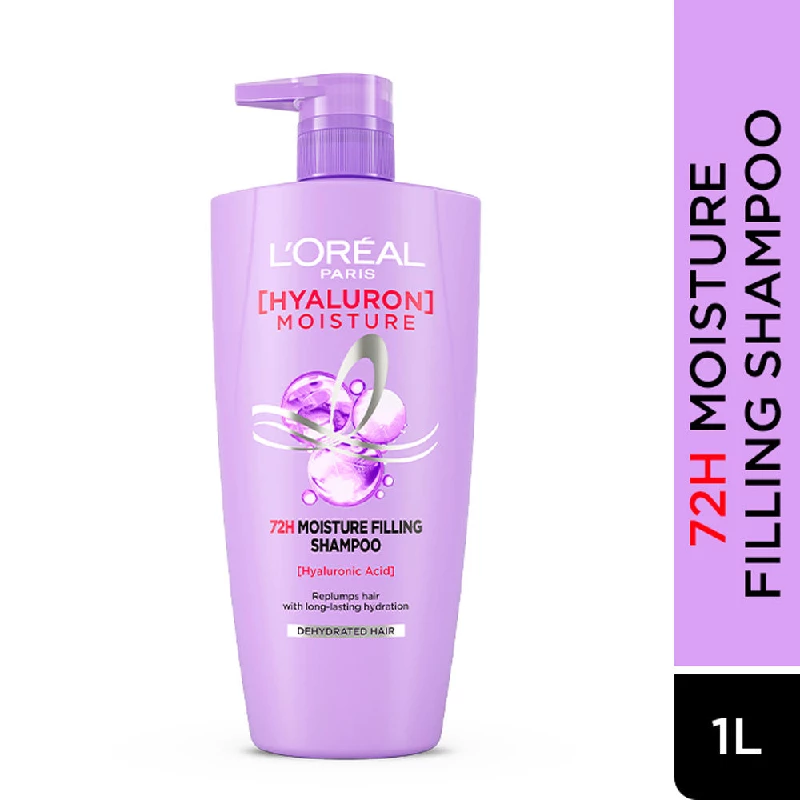 Loreal Paris Hyaluron Moisture 72H Moisture Filling Shampoo With Hyaluronic Acid, 1 L-1.webp